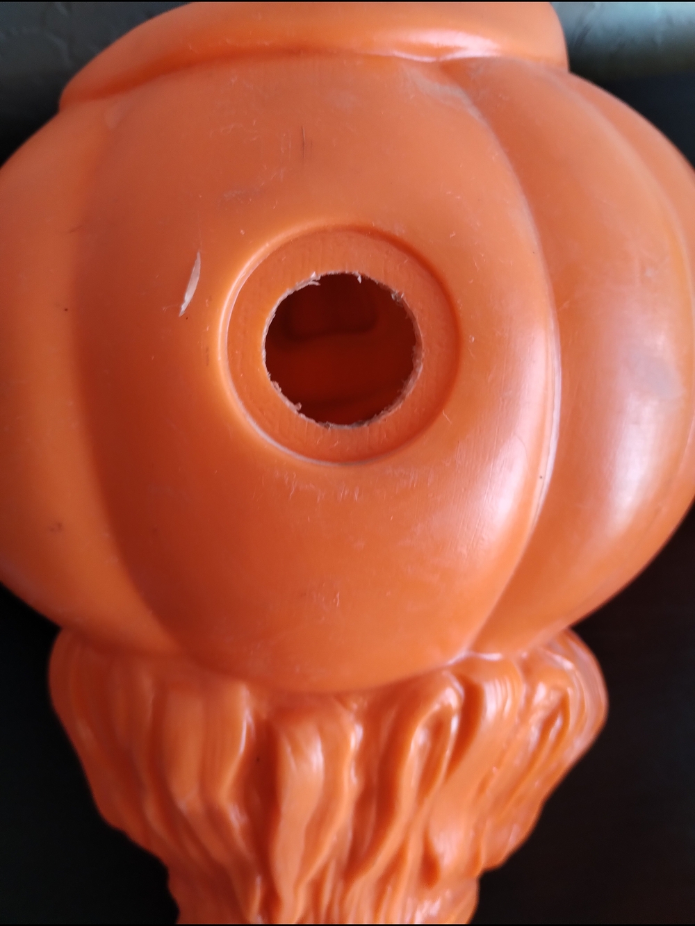 Halloween Pumpkin Blow Molds Pair - Orange Jack-O'-Lanterns Empire 1969 - Picture 7 of 7